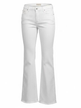 Z Cavaricci White Denim Jeans Size 16 High Rise Wide Leg Y2K Vintage